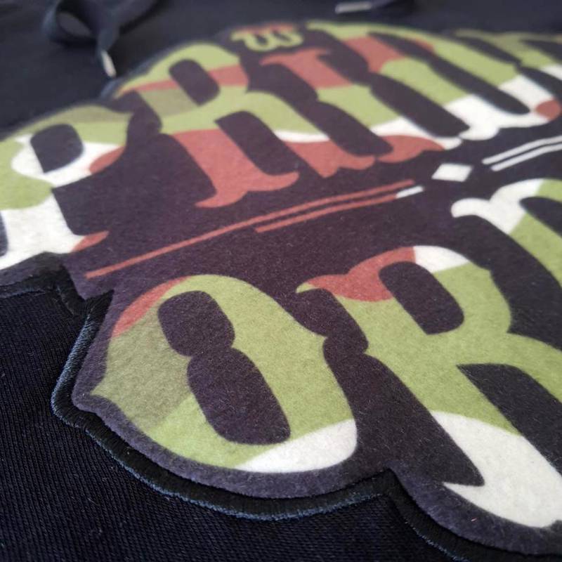 PRIDE OR DIE reckless hoodie camo-black
